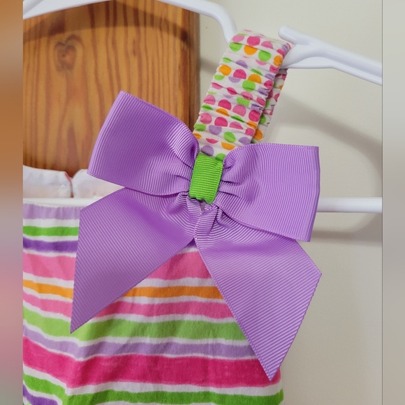 Spring Easter summer dress colorful stripe butterfly 6x - Picture 4 of 9